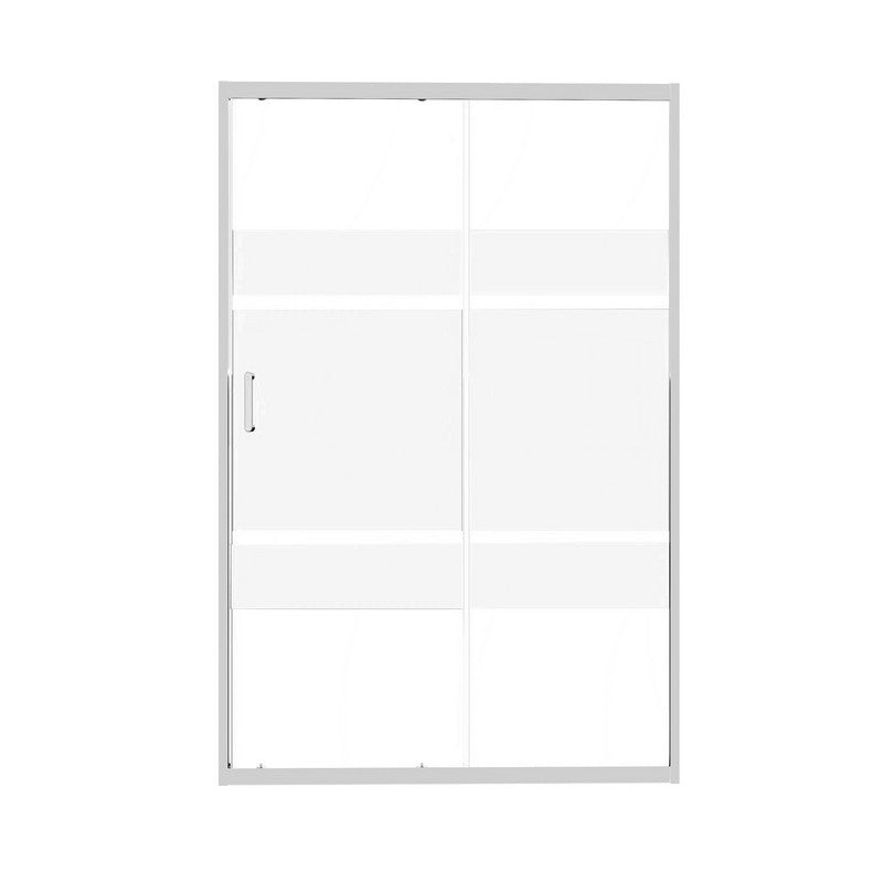 Porta Scorrevole Serigrafata 98-102x190h 6mm Cromato - Imperia