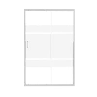 Porta Scorrevole Serigrafata 98-102x190h 6mm Cromato - Imperia