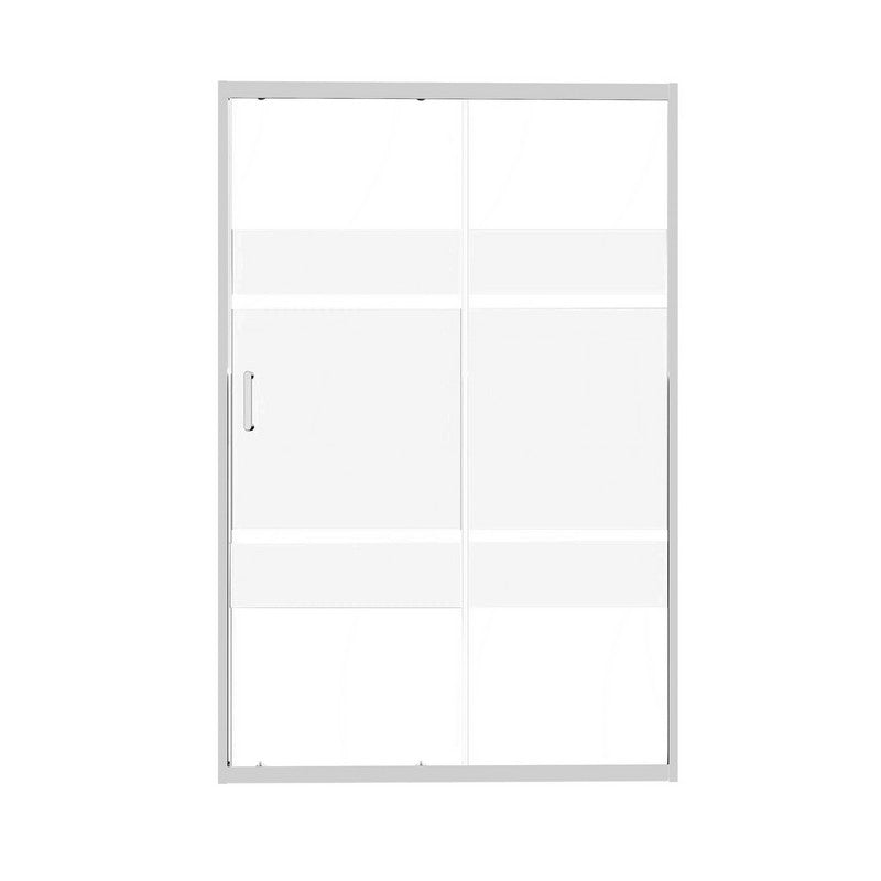 Porta Scorrevole Serigrafata 138-142x190h 6mm Cromato - Imperia