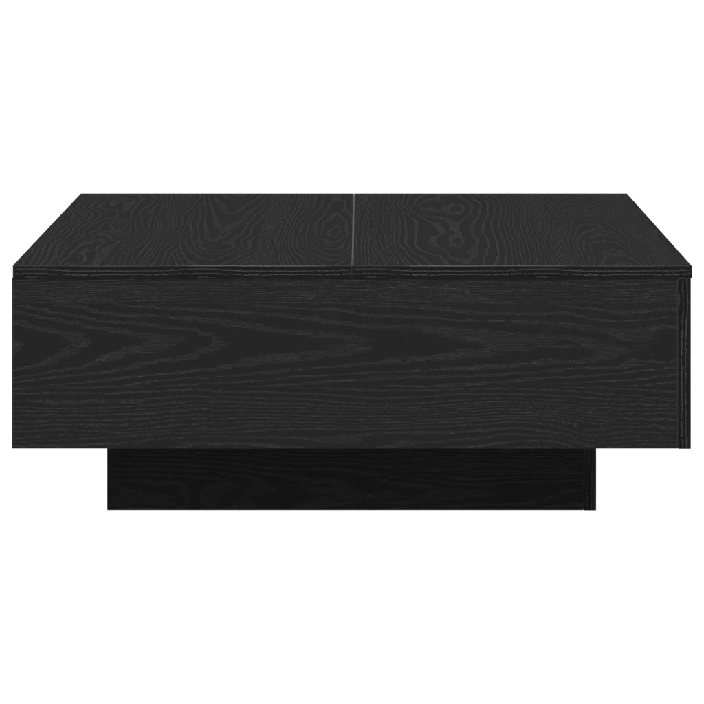 Tavolino da caffÃ¨  Nero Rovere 80x80x31 cm in Legno Ingegnerizzato