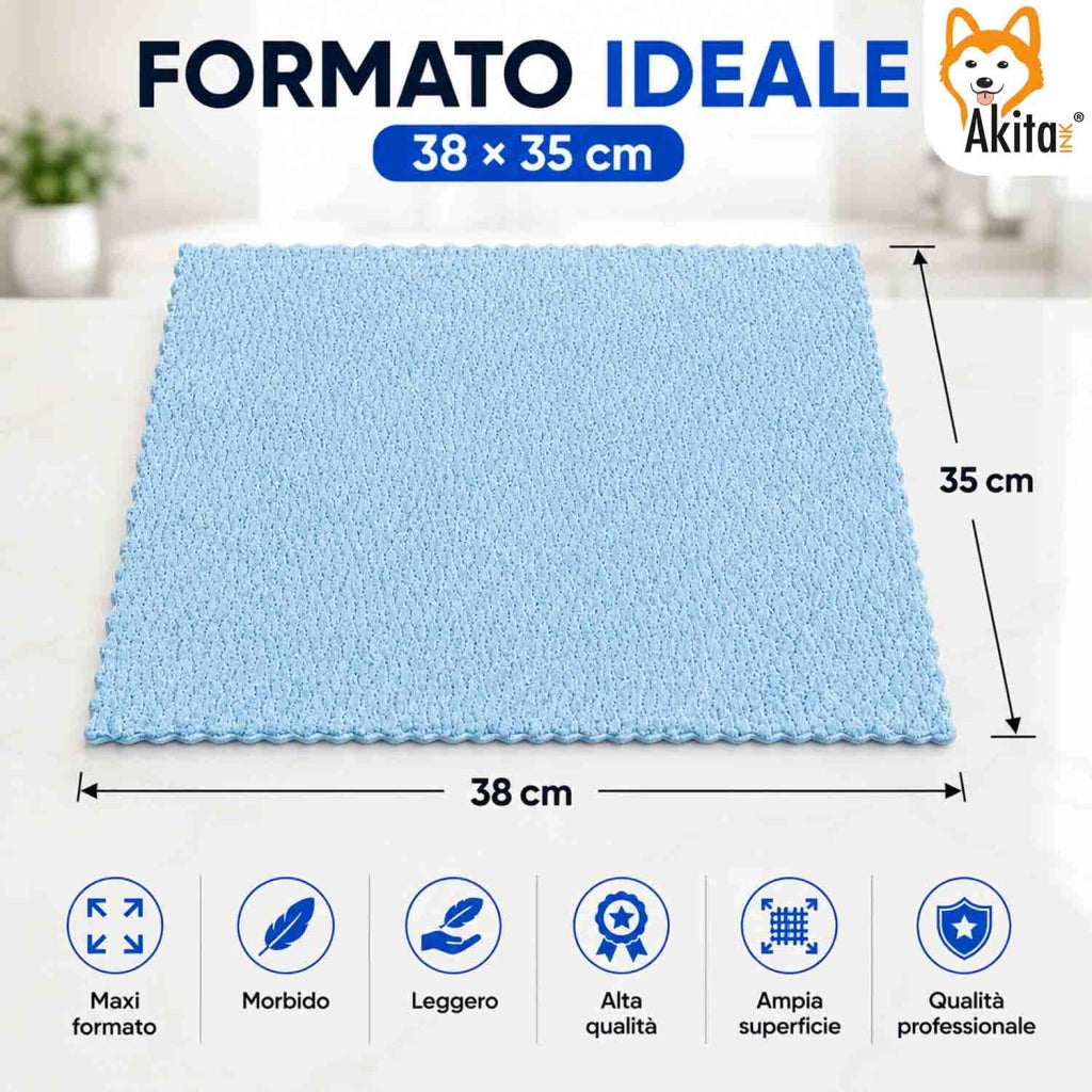 Akitaink 3 Panni in Microfibra Soft Extra Morbido 38x35 cm