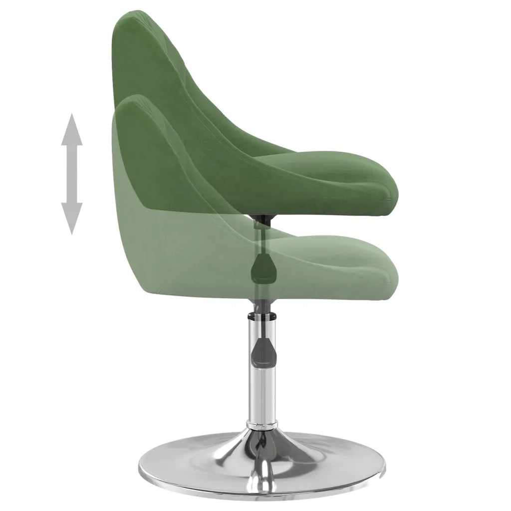 Sedie da Pranzo Girevoli 2 pz Verde Scuro in Velluto 335286
