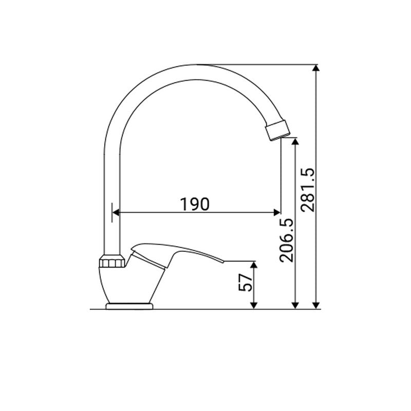 Miscelatore Lavello Bocca Alta Serie Beta Cromato