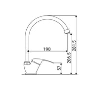 Miscelatore Lavello Bocca Alta Serie Beta Cromato