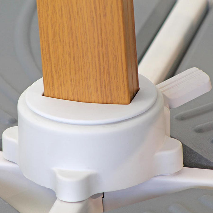 Ombrellone da Giardino Decentrato 4x4m Roma Wood nero