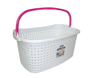 Cesta Cestino Paglia Porta Bucato Con Manico 40 Litri 60X40X27 Cm - Bama Spa