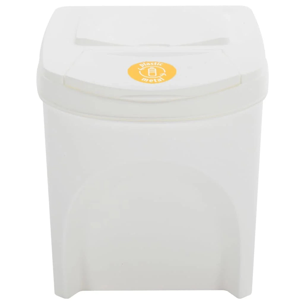 Contenitori per rifiuti impilabili 4 pezzi 100 litri polipropilene bianco 02_0006036