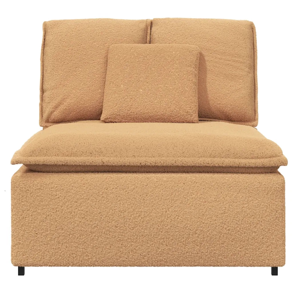 vidaXL Modulo Centrale Divano Modulare con Cuscini Beige 100 cm