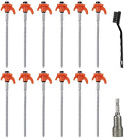 Set di forchette a tenaglia - 20 cm - in acciaio inossidabile - congeglio da 10 - arancione