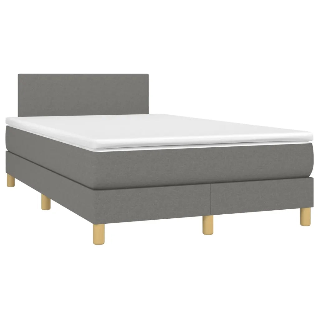 Giroletto a Molle con Materasso Grigio Scuro 120x190cm Tessuto 3269759