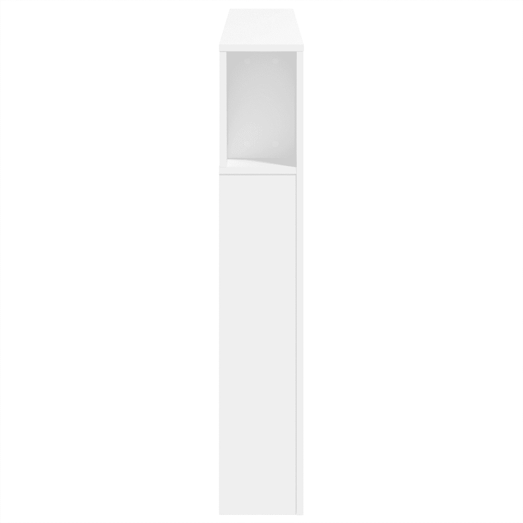Testiera LED-Testata con Luci LED Bianca 140x18,5x103,5 cm Legno Multistrato