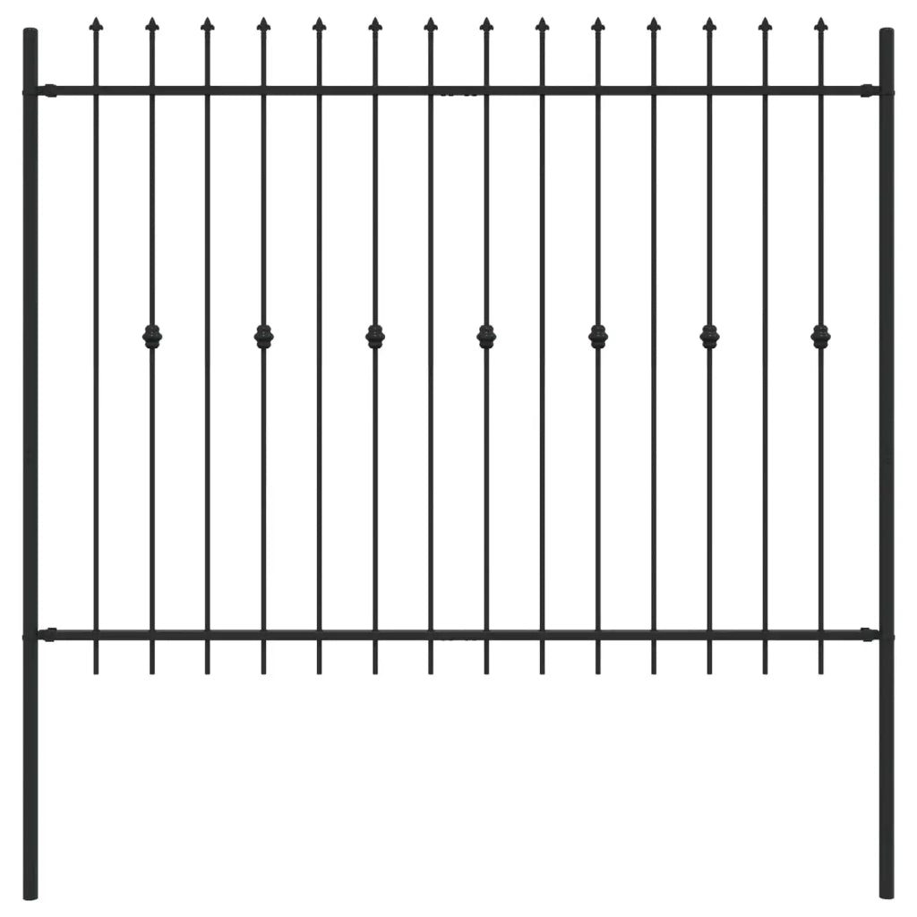 Recinzione da Giardino | Recinzione a punte Asten Nero 200 x 200 cm