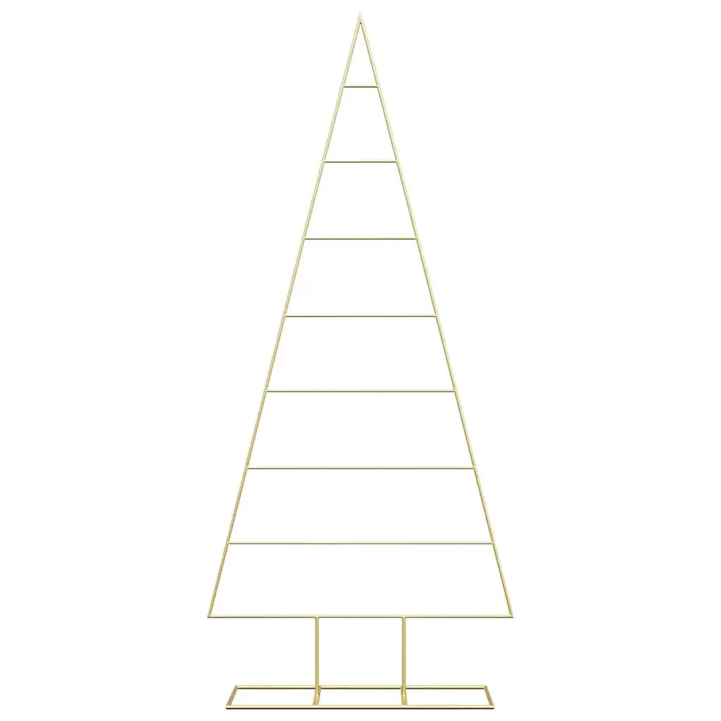 Albero di Natale in metallo con supporto Oro 181 cm