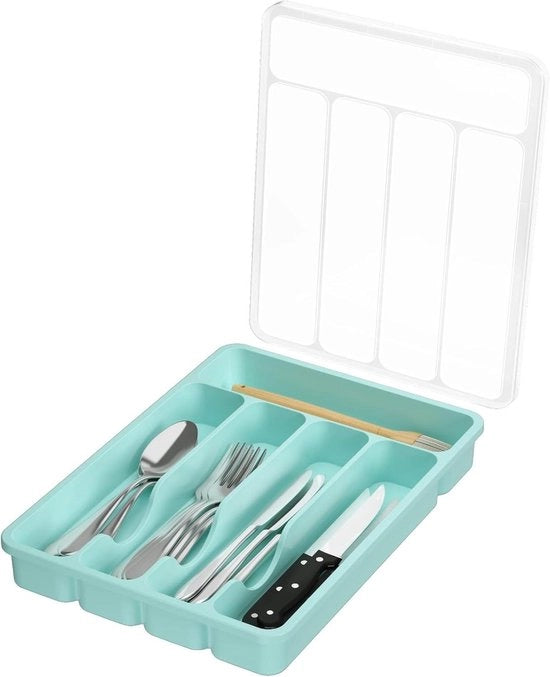 Organizzatore di Cucina con Coperchio - Piccolo Contenitore di Cucina in Plastica