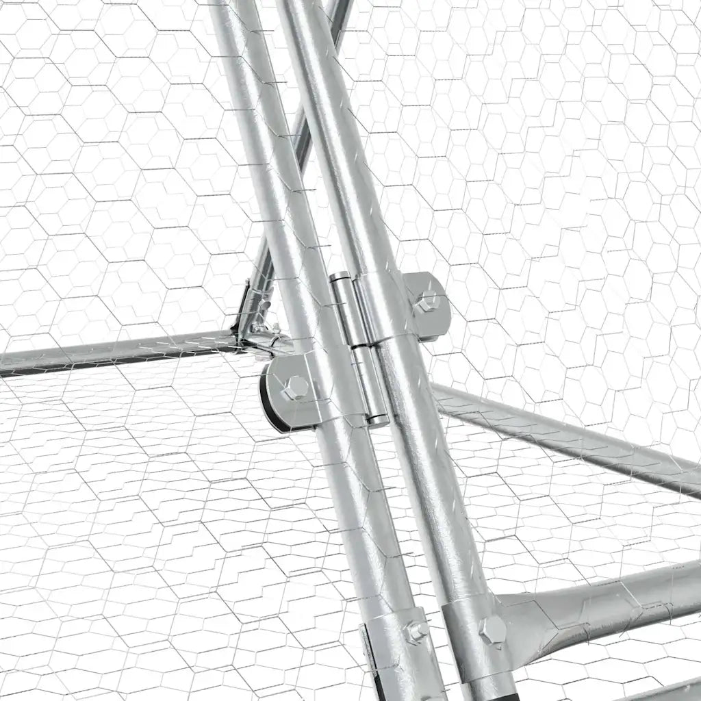 Conigliera Argento 400x105x91 cm in Acciaio Zincato