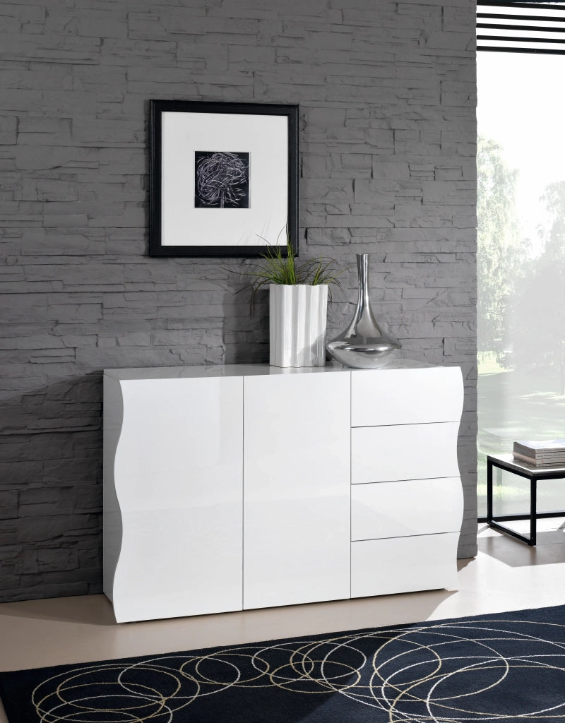 Mobile ONDA L 120 x H 81 x P 40 cm bianco lucido