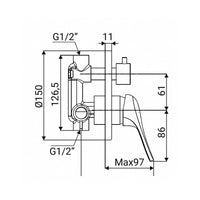 Miscelatore Incasso Doccia con Deviatore Serie Emmy Cromato