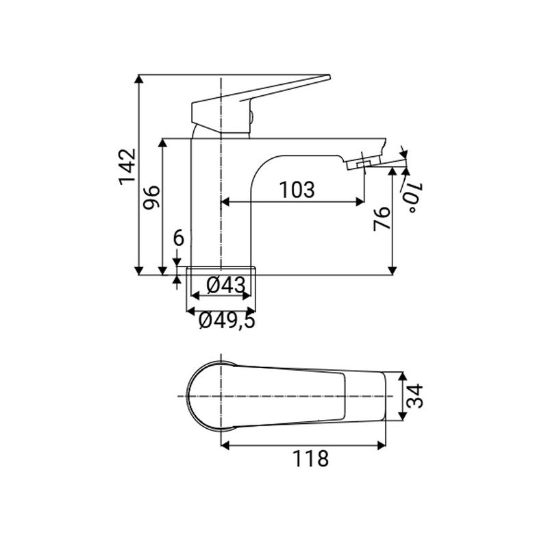 Miscelatore Lavabo Serie Milton Cromato
