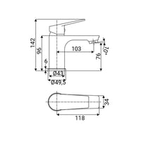 Miscelatore Lavabo Serie Milton Cromato