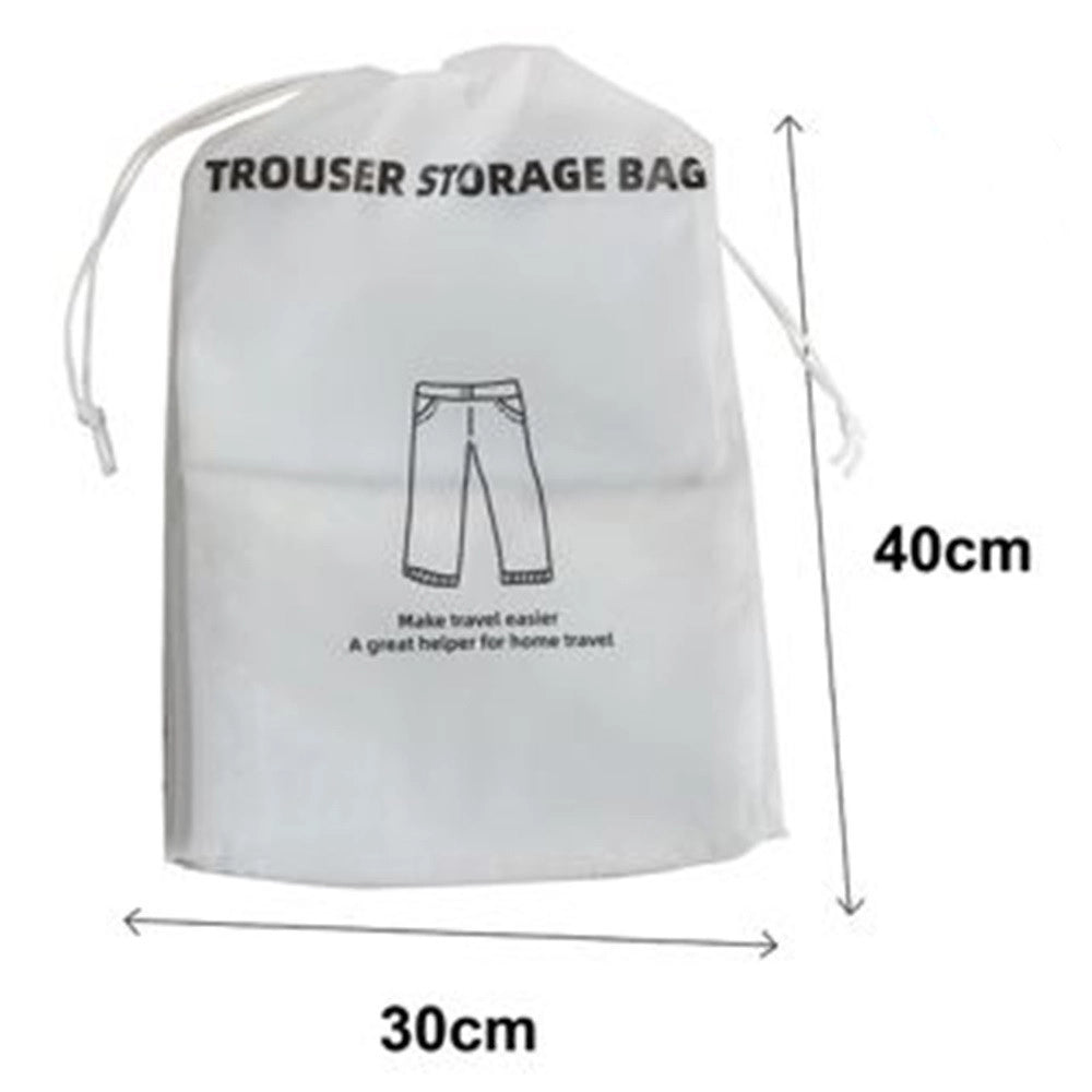 Trade Shop - Set 3pz Organizer Viaggio Casa Borsa Porta Pantaloni 30x40cm Sacco Con Coulisse 87706 -