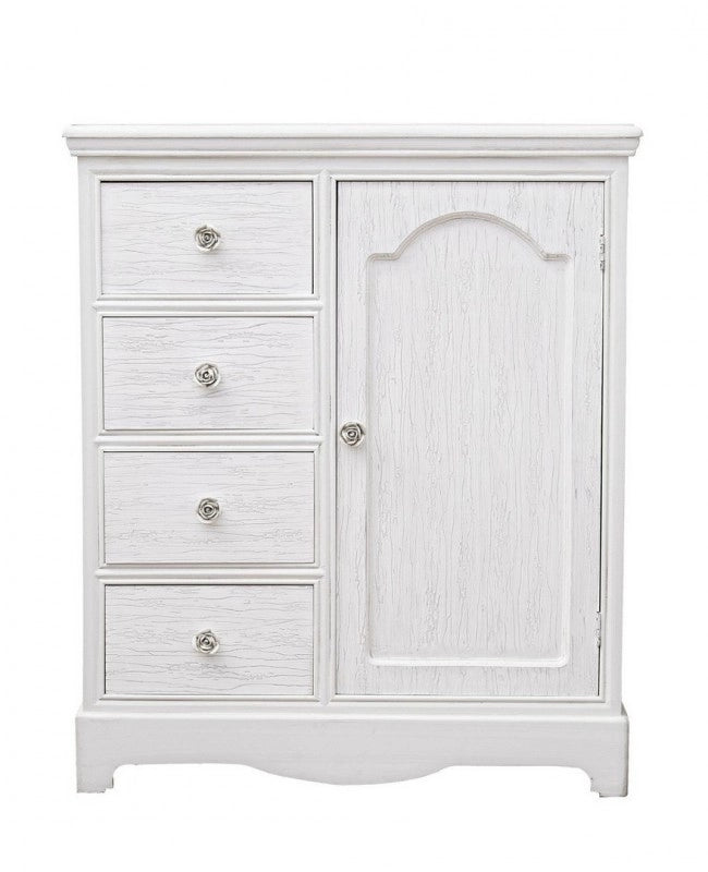 Credenza MDF Impiallacciato Bianca Rustica da Interno - IVORY