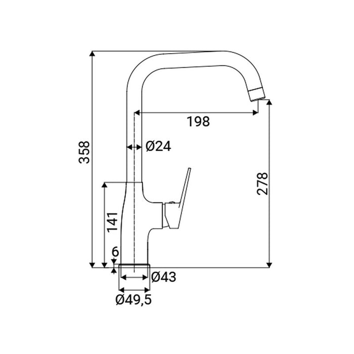Miscelatore Lavello Serie Milton Cromato