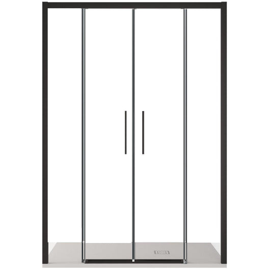 Porta Parete Doccia 140 cm 2 Ante Scorrevoli in Cristallo Trasparente 6mm H195 Bonussi Eliane