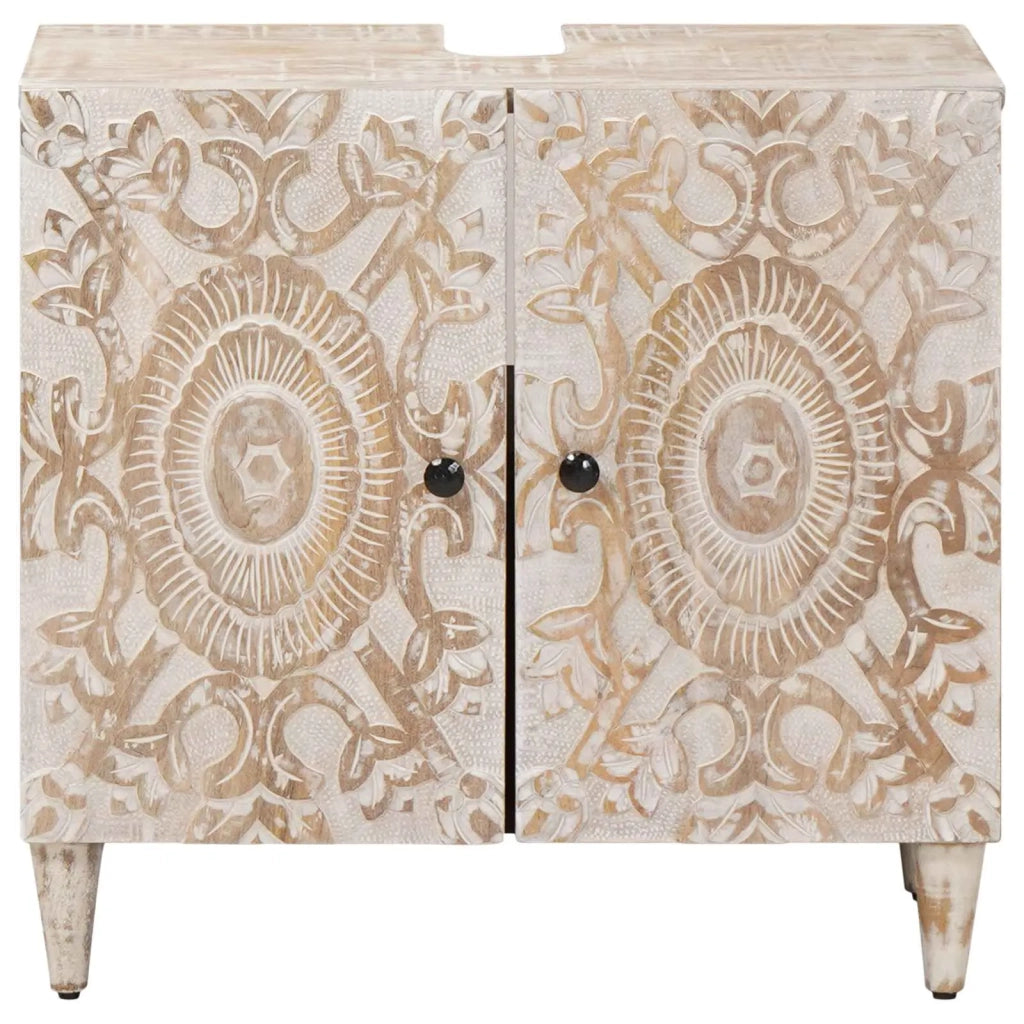Armadio per Lavabo da Bagno con porta Bianco 62 x 33 x 58 cm 4018387