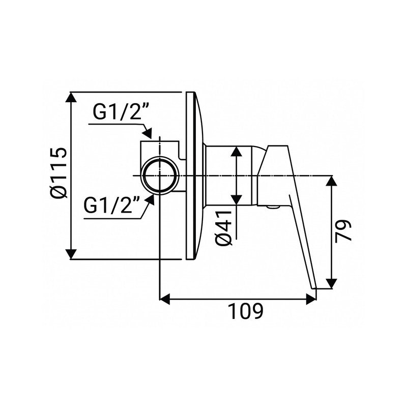 Miscelatore Incasso Doccia Serie Milton Cromato