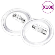 Bottoni per Badge con Spilla 100 Set in Acrilico 25 mm CFW8430647