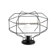 WIRE LAMPADA DA TAVOLO GABBIA NERA 1 LUCE ATTACCO G9 DIMMER SUL CAVO H.30,2CM
