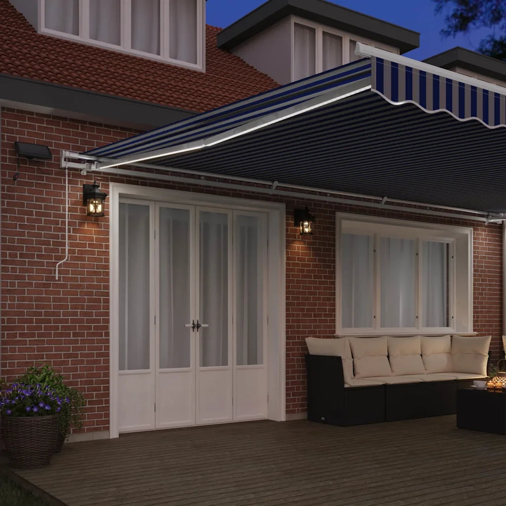 Tenda Retrattile Blu e Bianco 600 × 300 cm 3081611