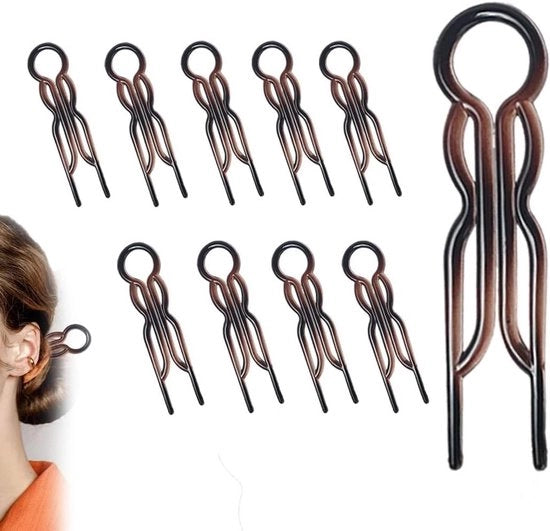 Set di 10 Spille Magic Grip per Capelli - Clip per Capelli Antiscivolo per Signore
