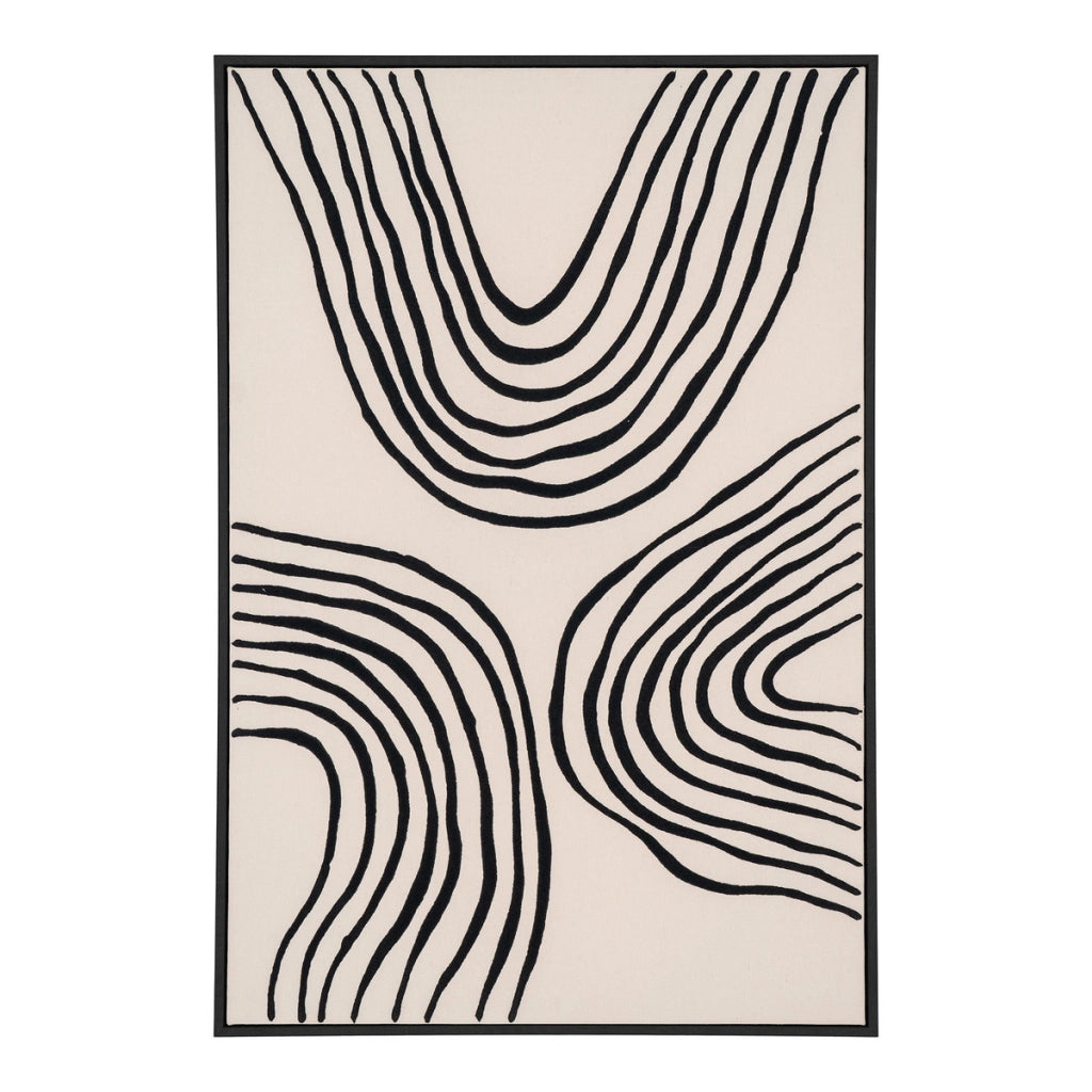 Stampa su Tela Lipari No.2 — Nero e Beige 60×90 cm