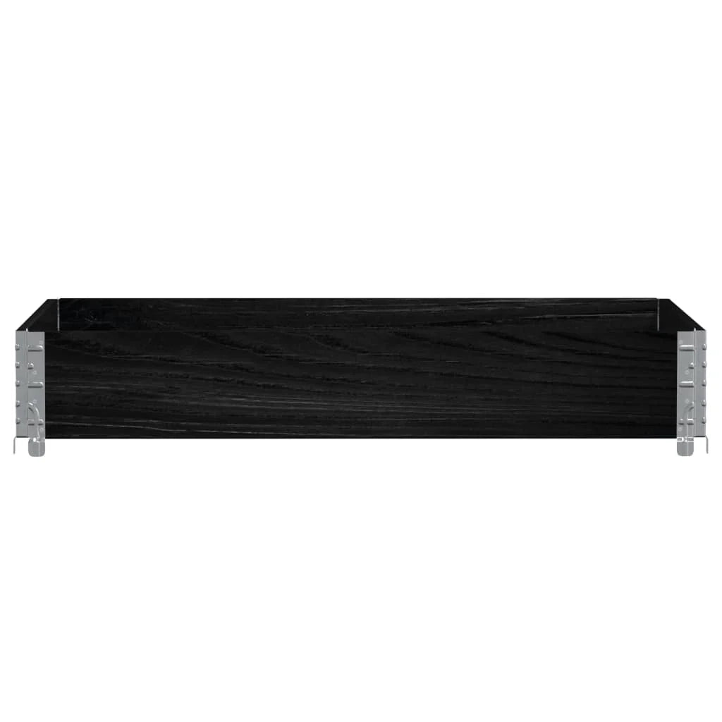Vassoio per fioriera aiuola rialzata piante fiori terrazza giardino 120 x 80 cm legno massello di pino nero 02_0037411