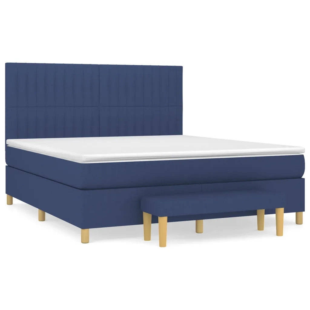 Giroletto a Molle con Materasso Blu 180x200 cm in Tessuto 3137339