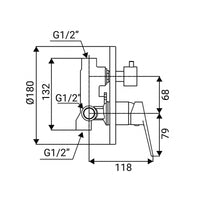Miscelatore Incasso Doccia con Deviatore Serie Milton Nero Opaco