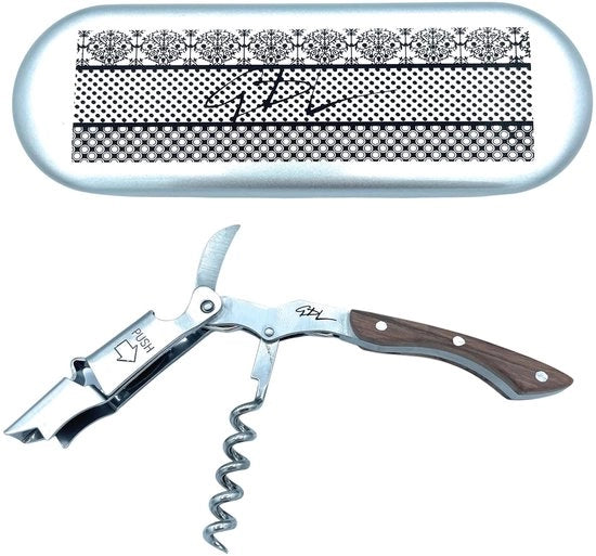 Kurkentrekker professionale con maniglia in legno di lusso - con scatola regalo