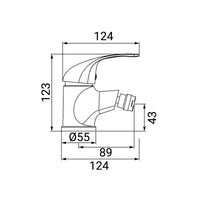 Miscelatore bidet cromato Adam