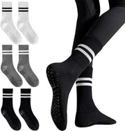Pantaloni di ginnastica per Pilates con suola antiscivolo - 3 paia di calze per ginnastica - calze per yoga - calze per danza - calze elastiche per riforma - materiale di cotone - calze per yoga
