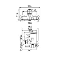 Miscelatore vasca cromato Adam