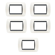 Placca 5 pezzi living light international 3 posti tecnopolimero l4803 *** colore bianco, confezione 1