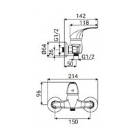 Miscelatore Esterno Doccia Serie Adam