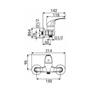 Miscelatore Esterno Doccia Serie Adam