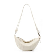 Borsa a tracolla da donna in vera pelle, colore bianco.
