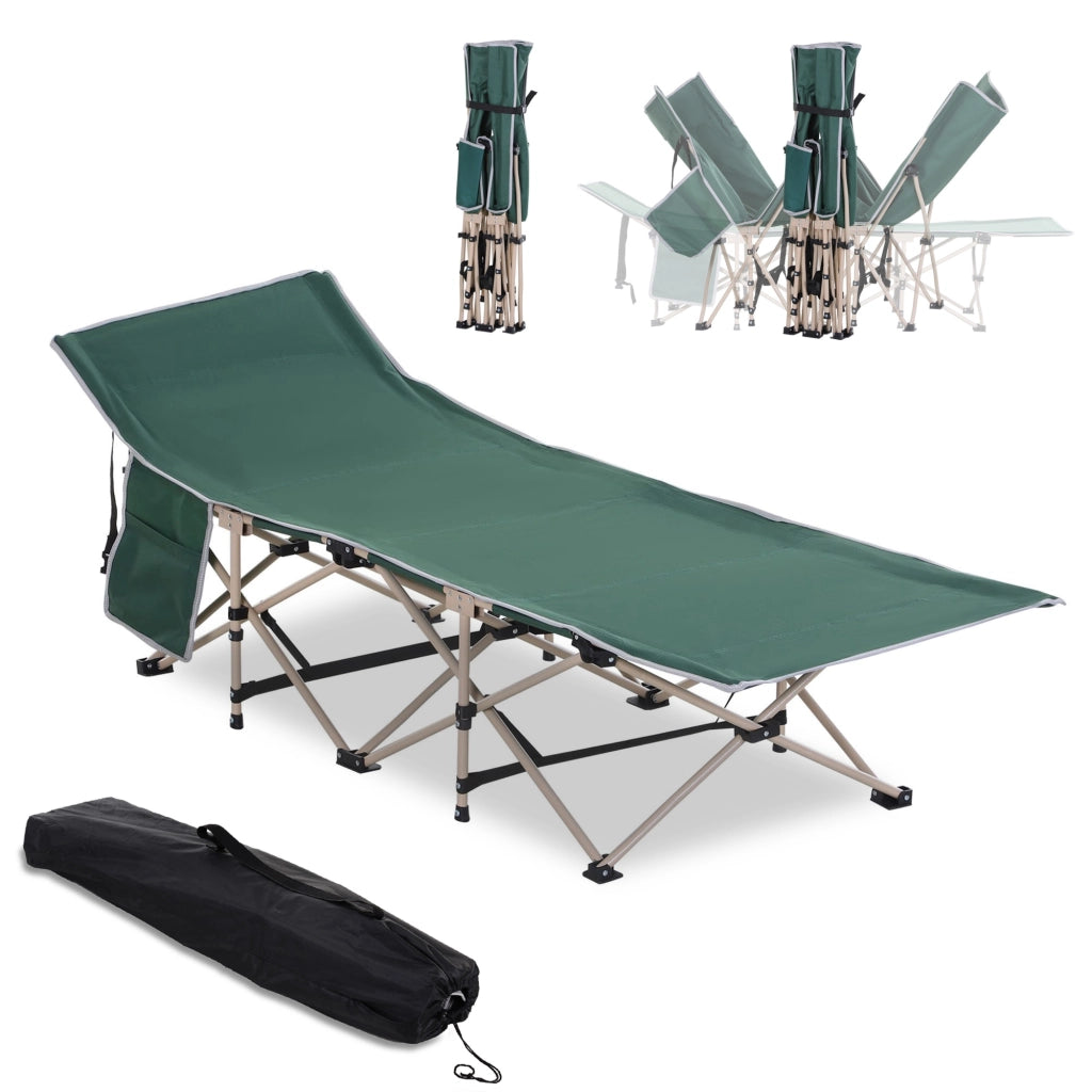 Letto da campeggio pieghevole ¨C zephmum ¨C verde 190x68x52 cm