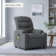Massage Chair, Dark Grey Fabric