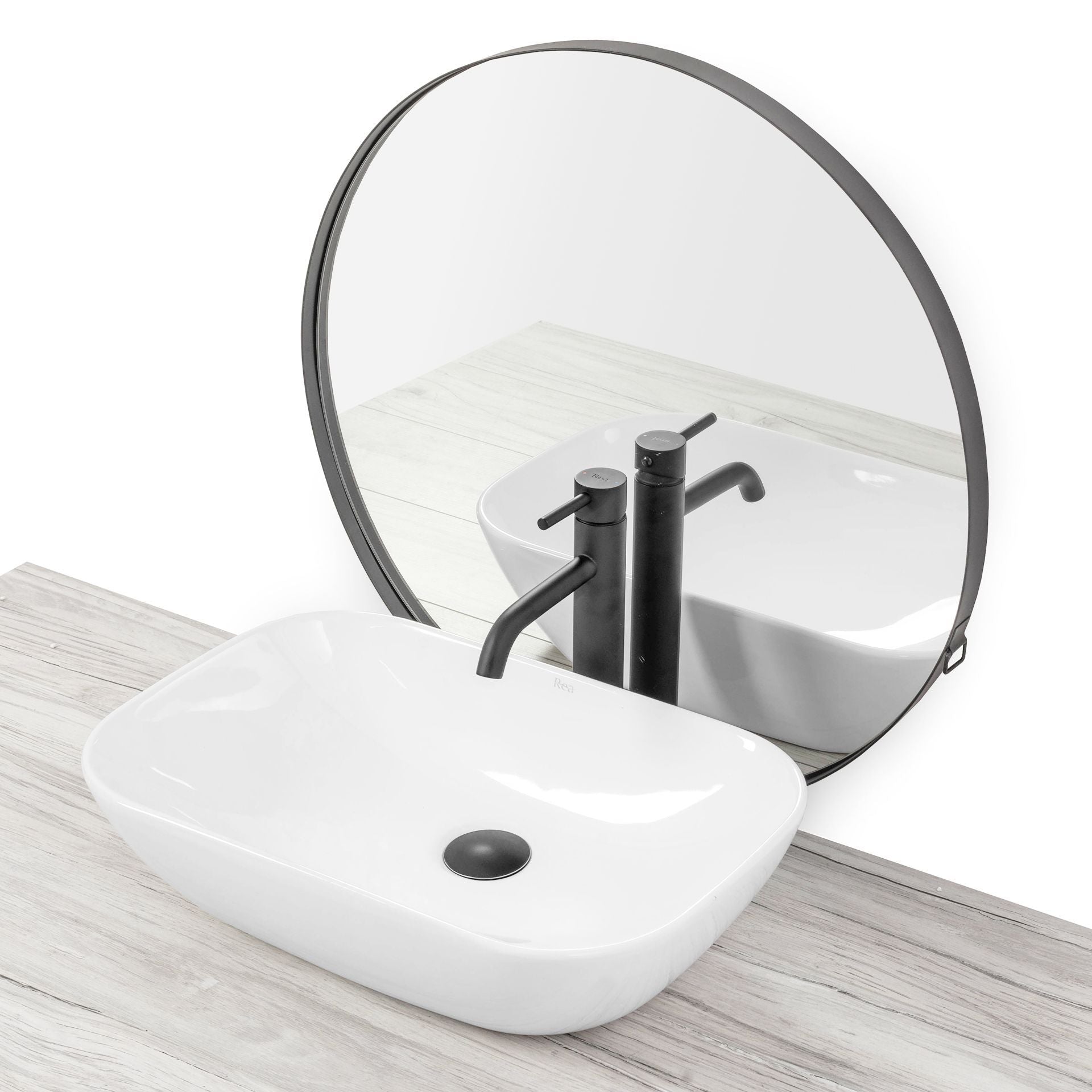 Lavabo Da Appoggio Rea Claudia 9447 White