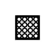 CROSS - Pannello in PVC traforato - Parasole Misura: 73x73 cm, Colore: nero