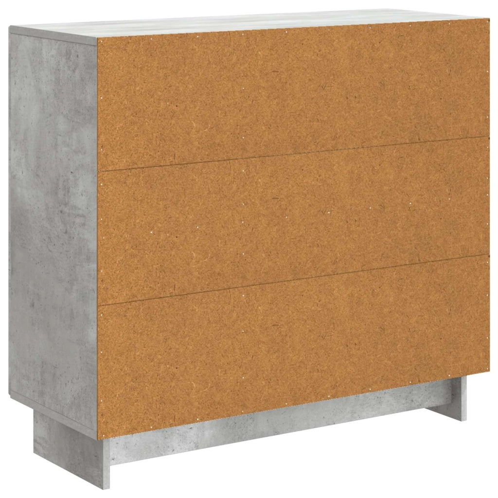 Credenza | Madia | Buffet da pranzo | Armadio da pranzo Grigio Cemento 89 x 34,5 x 80 cm Legno ingegnerizzato